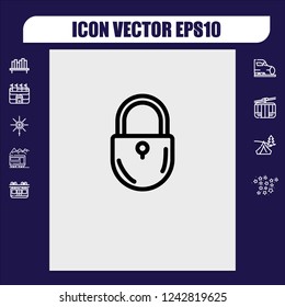 lockpad icon vector