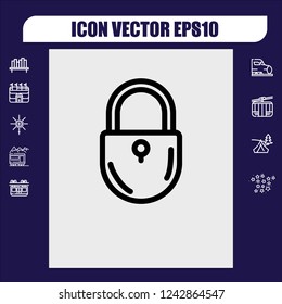 lockpad icon vector