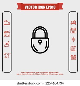 lockpad icon vector