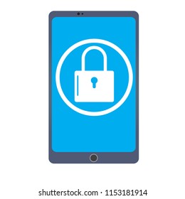 Lockpad on a cellphone. Cyber Security
