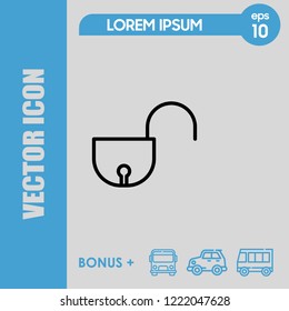 lockpad open icon vector