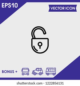 lockpad open icon vector
