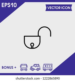 lockpad open icon vector