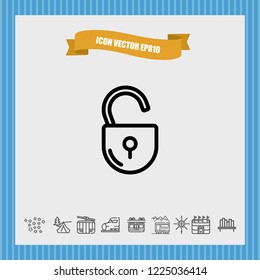 lockpad open icon vector