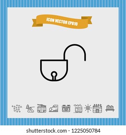lockpad open icon vector