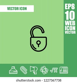 lockpad open icon vector