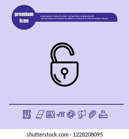lockpad open icon vector