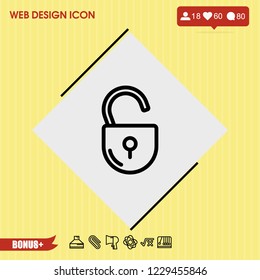 lockpad open icon vector