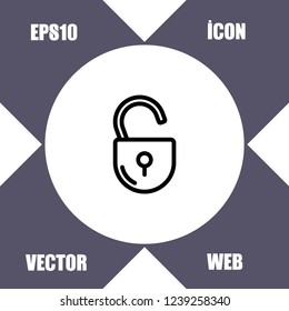lockpad open icon vector