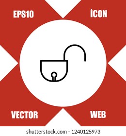 lockpad open icon vector