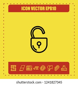 lockpad open icon vector