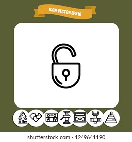lockpad open icon vector