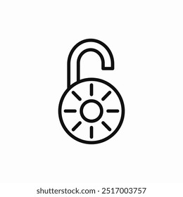 Lockpad desbloquear icono de seguridad signo Vector