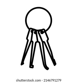 Lockpick Icon. Bold outline design with editable stroke width. Vector Illustration.