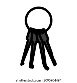 Lockpick Icon. Editable Bold Outline With Color Fill Design. Vector Illustration.