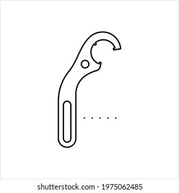 Lockring Wrench Icon, Lock Ring Park Tool Vector Art Illustration