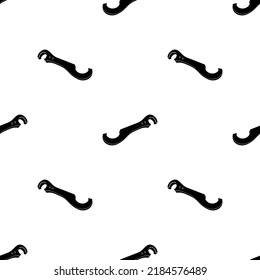 Lockring Wrench Icon Seamless Pattern, Lock Ring Park Tool Vector Art Illustration