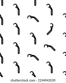 Lockring Wrench Icon Seamless Pattern, Lock Ring Park Tool Vector Art Illustration