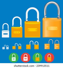 Locks - basic shape to detailed vector illustration