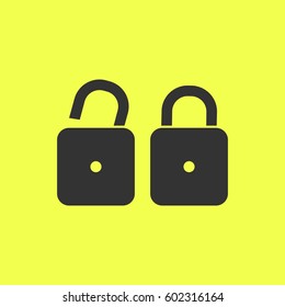 Locks icon flat. 