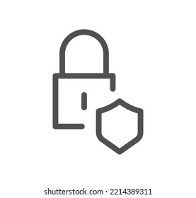 Locks icon outline and linear vector.
