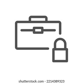 Locks icon outline and linear vector.
