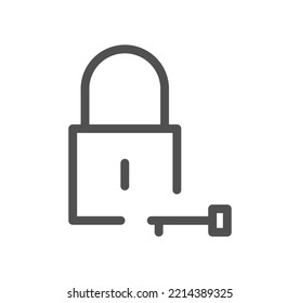 Locks icon outline and linear vector.
