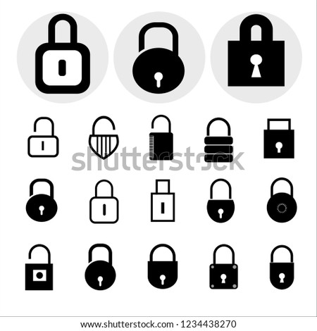 Locks icon set vecter illustartion
