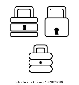 Locks Icons on white background. Vector illustration.