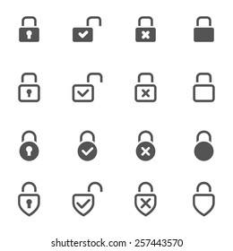 Locks Icons on white background. Vector illustration.