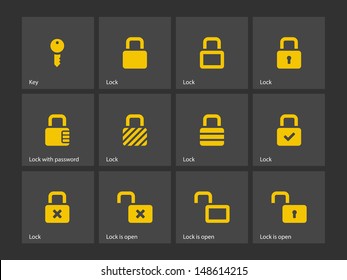 Locks icons. Vector illustration.