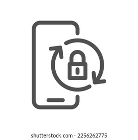 Locks related icon outline and linear vector.