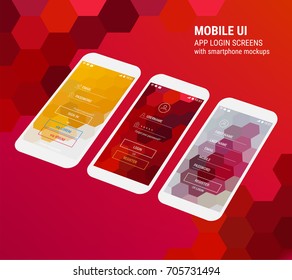 Lockscreen mobile UI smartphone mockup