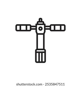 Ilustración vectorial de iconos de contorno del detentador de disco de cerrajero
