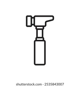 Locksmith Hammer Outline Icon Vector Illustration