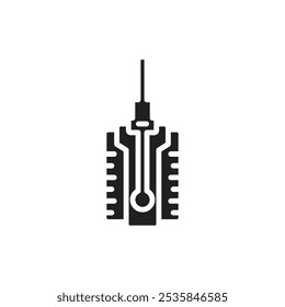 Locksmith Key Decoder Filled Icon Vector Illustration