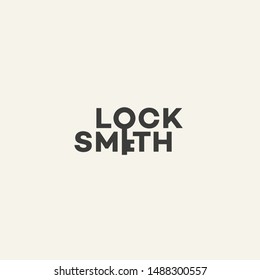 Locksmith logo design template. Vector illustration.