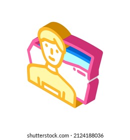 locksmith repairman isometric icon vector. locksmith repairman sign. isolated symbol illustration