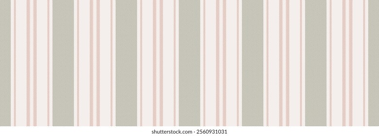 Lockup texture seamless background, linen fabric lines vector. Sedding vertical pattern textile stripe in white and pastel colors palette.