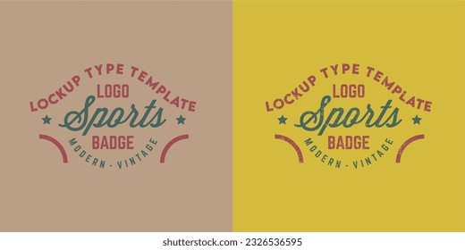 Lockup type template logo sports vintage badge design