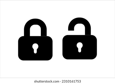 lock-vector open and closed padlock 