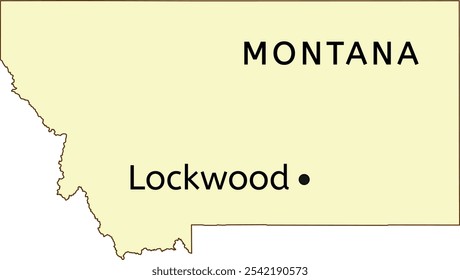 Lockwood census-designated place location on Montana state map