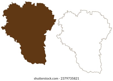 Lockyer Valley Region (Commonwealth of Australia, Queensland state) map vector illustration, scribble sketch Lockyer Valley map