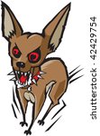 A loco cartoon Chihuahua.