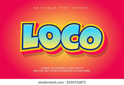 loco editable text effect template