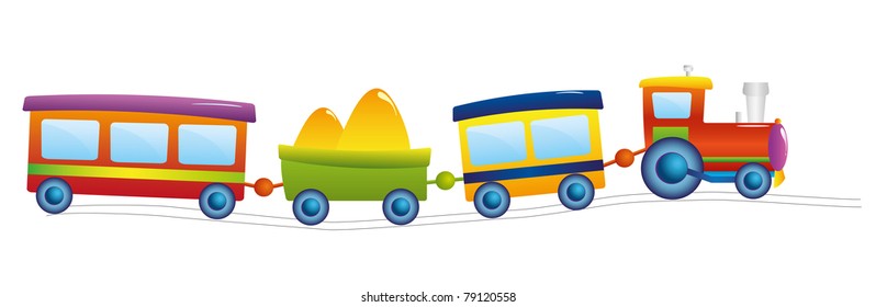 Cute Baby Train Steam Locomotive Pipe Stock Vector (Royalty Free ...