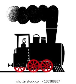 Locomotive with engineer