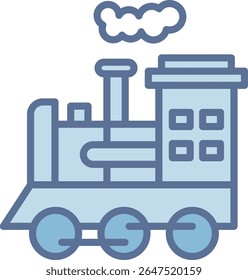 Locomotive Filled Blue Tone Icon