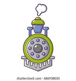 Locomotive icon. Cartoon illustration of locomotive vector icon for web design