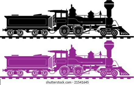 Locomotive Icon Illustration Vintage